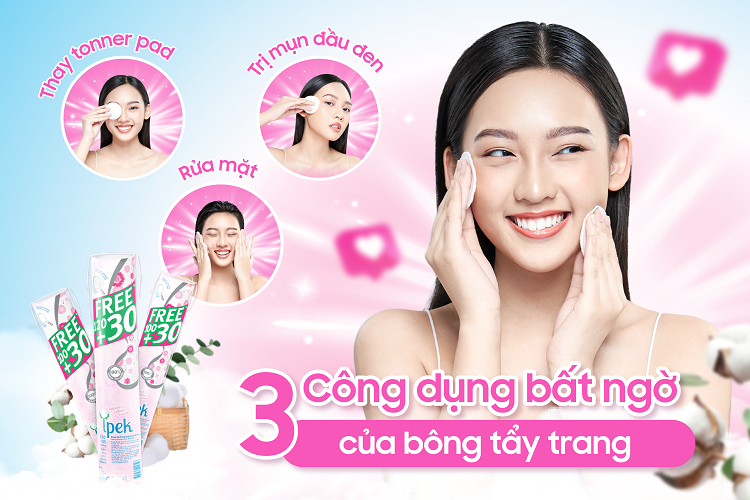 3 công dụng bất ngờ của bông tẩy trang mà bạn chưa biết